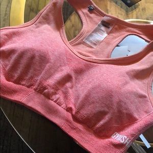 Gymshark pink and orange ombré sports bra - S